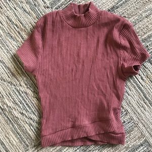 High Neck Cross Layer Crop XS